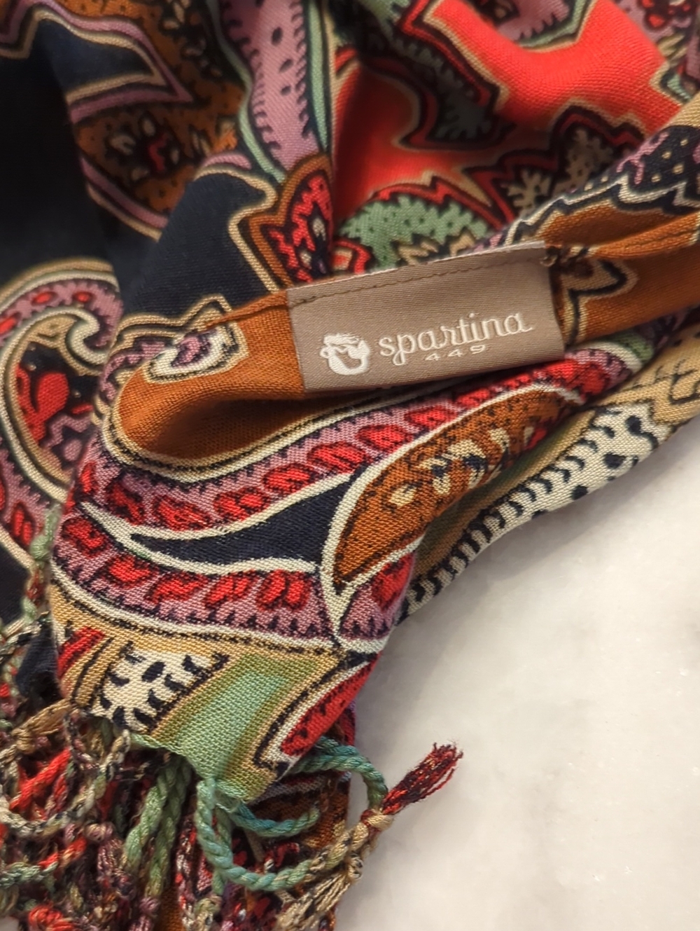 Spartina 449 Paisley Scarf Approximately 80 X 25